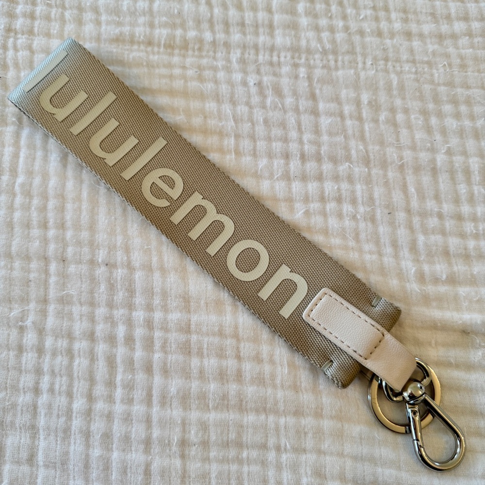 Lululemon Keychain Wristlet Strap in Beige